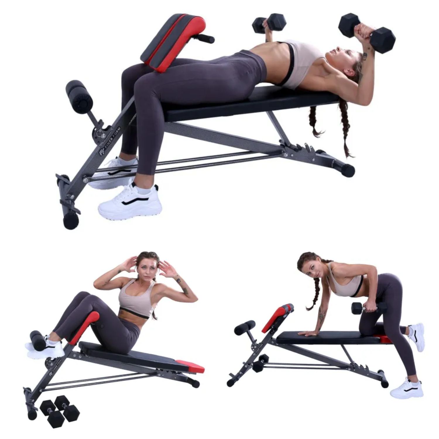 Imagen 2 del producto Banca Romana multifuncional abdominal, Sport Fitness, negra, rendimiento, estilo en entrenamiento