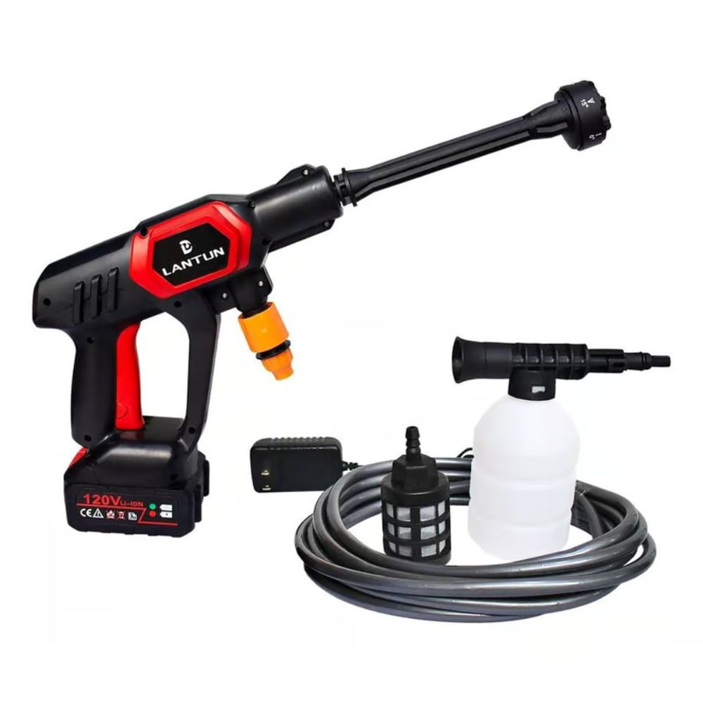 Hidrolavadora Smart 6 en 1, 120V, Lantum, potencia, versatilidad, negro