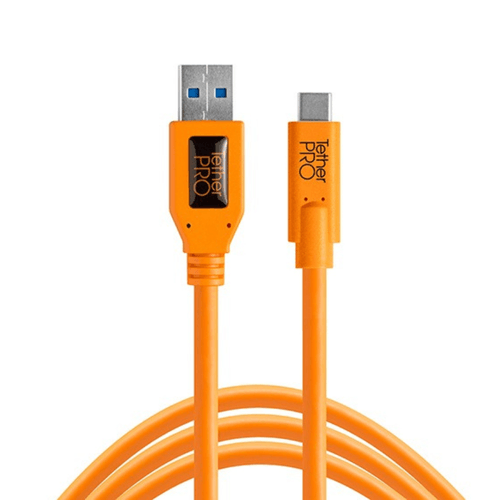 Cable Tether Tools usb 3.0 a usb tipo c, 4.6 metros, naranja