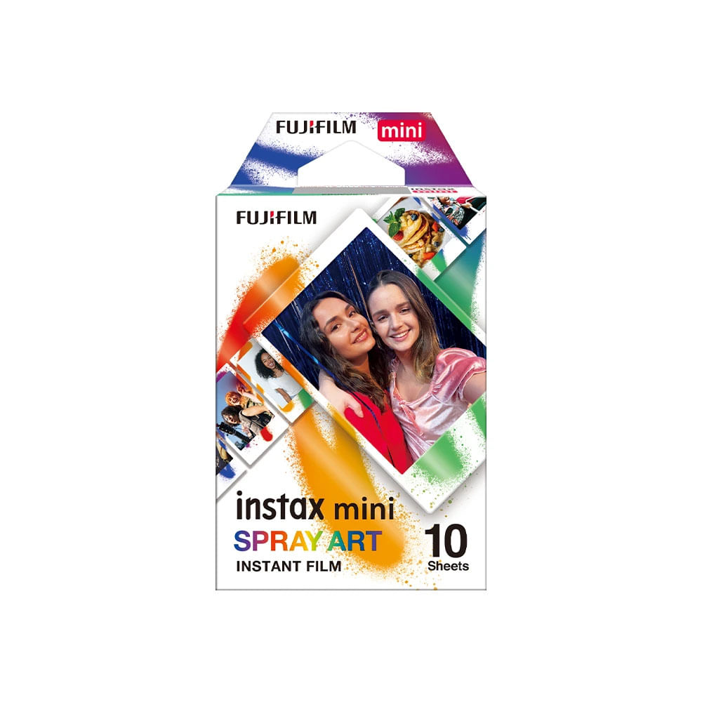 Imagen 1 del producto Película FUJIFILM Instax Mini Spray Art, 10 hojas, marcos con diseño artístico, ISO 800