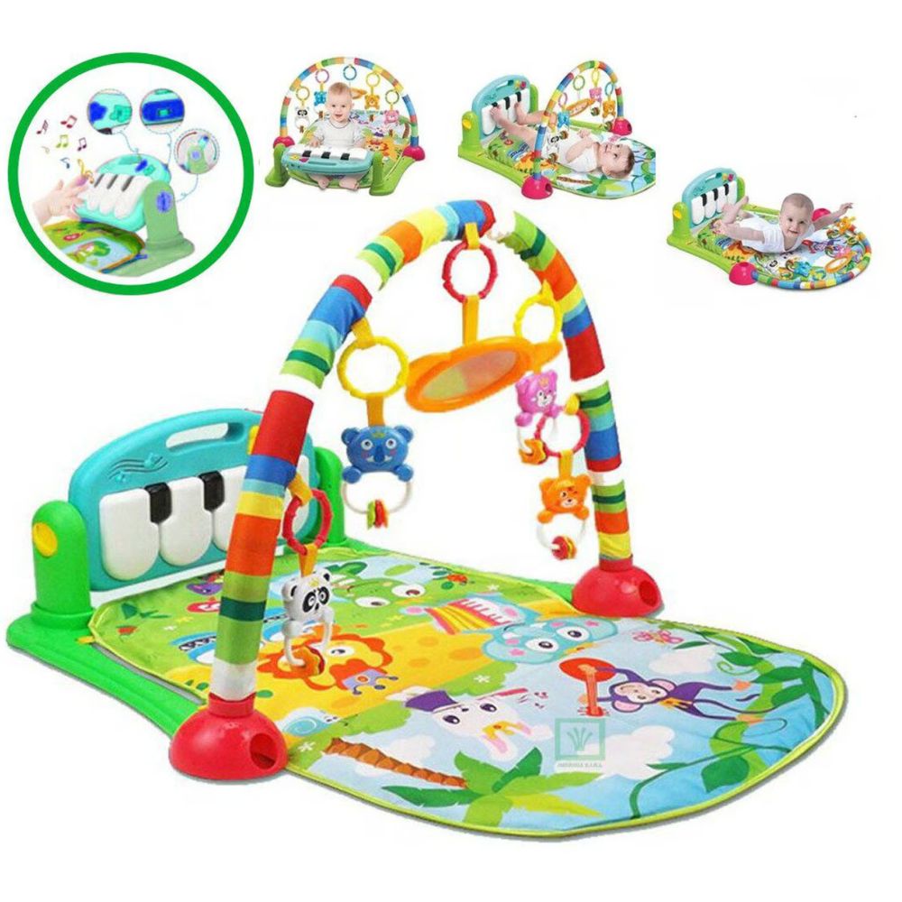 Imagen 2 del producto Gimnasio multifunción, con piano, 3 en 1, verde