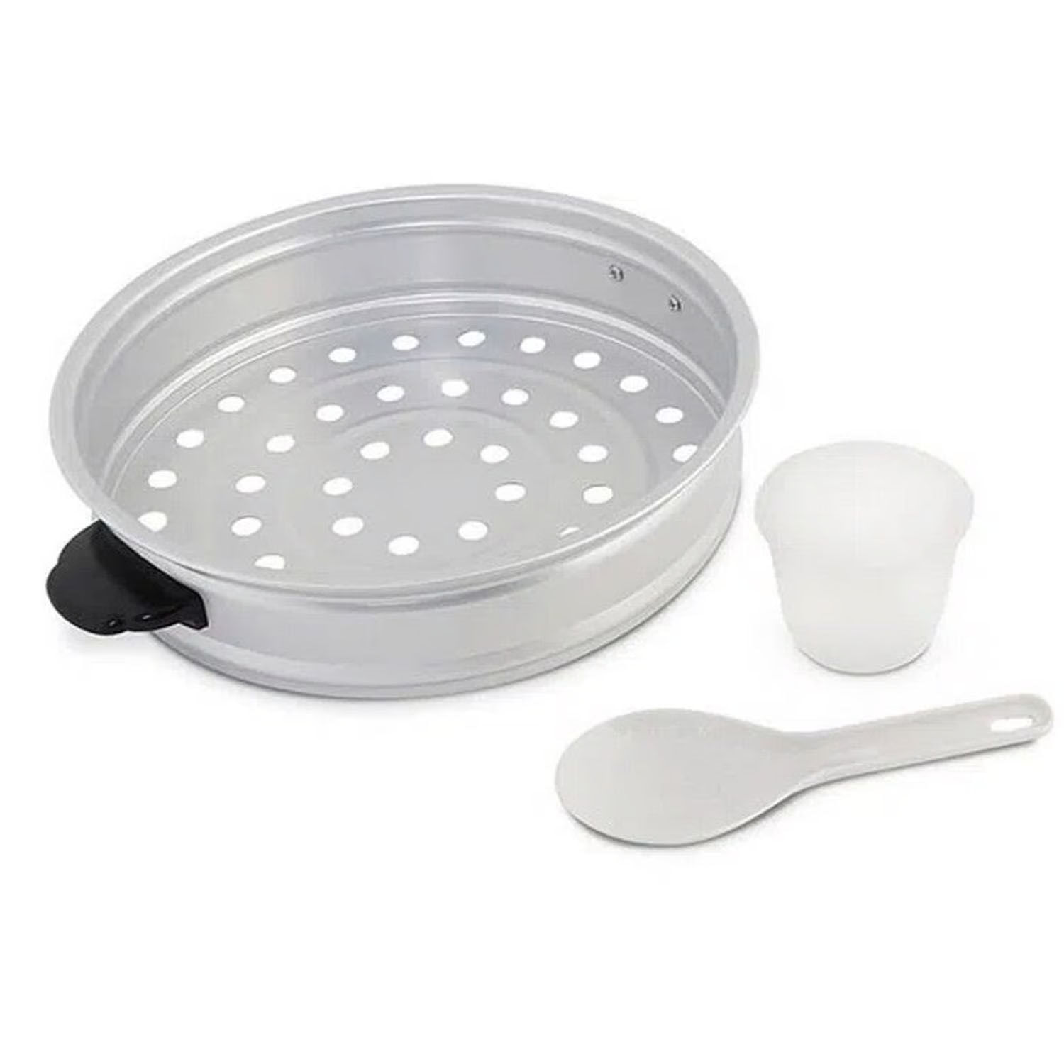Imagen 2 del producto Olla arrocera Práctika 420MCS 1600w, 4.2 litros, vaporera cromada, plateado