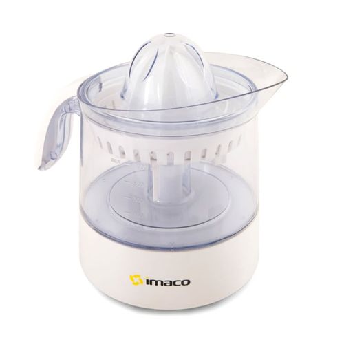Exprimidor de cítricos Imaco CP401 40W, capacidad 1 litro, filtro removible, piezas aptas para lavavajillas, base antideslizante, blanco