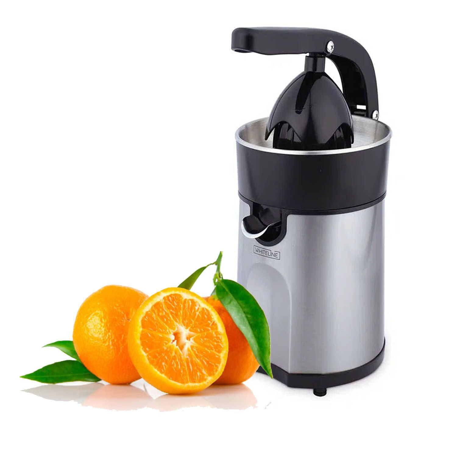 Imagen 2 del producto Exprimidor de palanca Whiteline 85W, potente, eficiente para cítricos, plateado