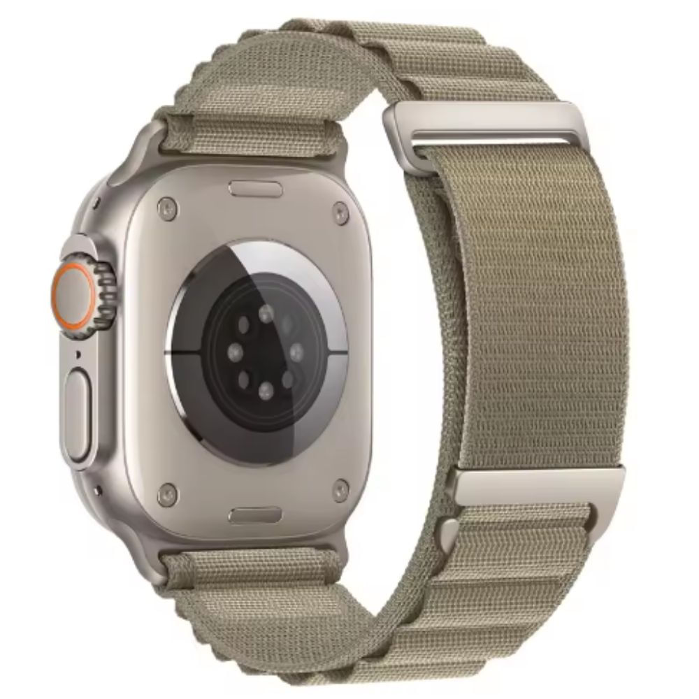 Correa Alpine Loop, C-Hook, Urvoi, de nylon, para Apple Watch 42/44/45/49mm, y serie 10 46mm, verde seco