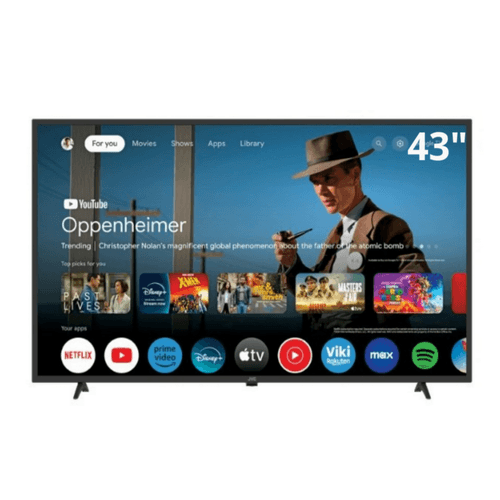 Televisor JVC 43”, Full HD, Smart TV, Google TV, sonido potente, colores vibrantes
