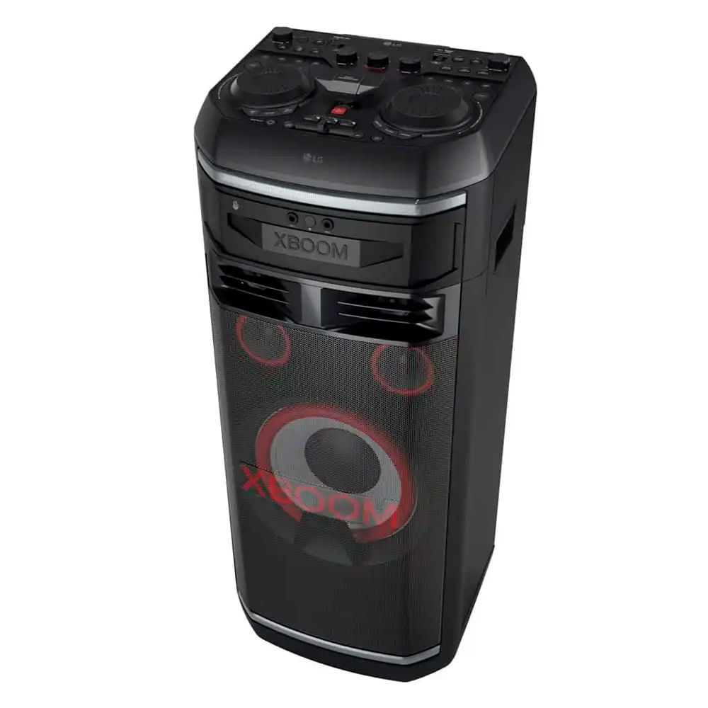Imagen 2 del producto Parlante de torre bluetooth LG XBOOM OK99M, 2000W, con karaoke, e iluminación LED, negro