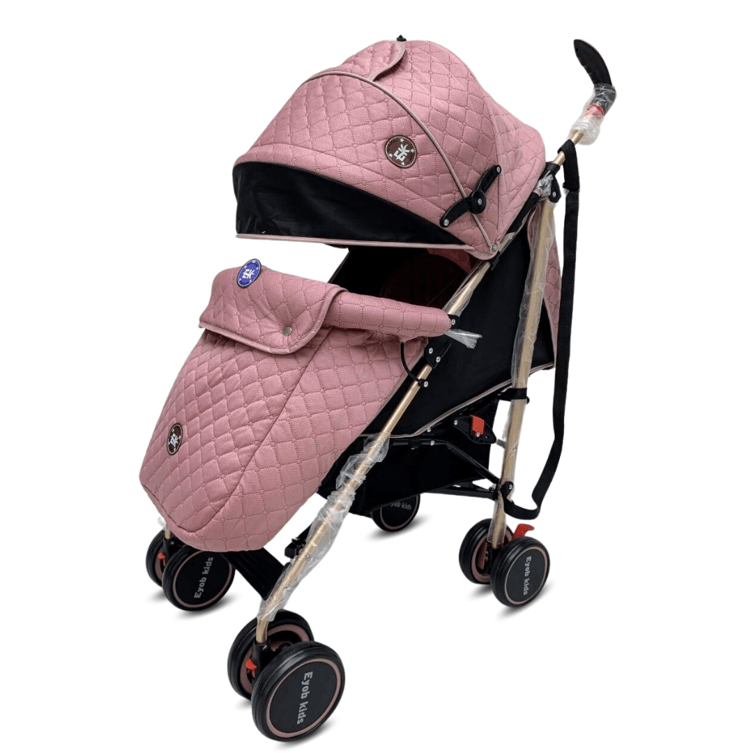 Coche de bastón Eyob Kids Isabel Pro, innovación, seguridad, asiento reclinable, rosa