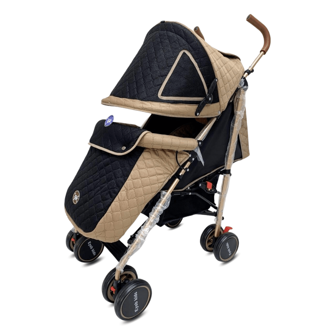 Coche de bastón Eyob Kids Isabel, seguridad, cubrepies acolchado, 25 kg, beige