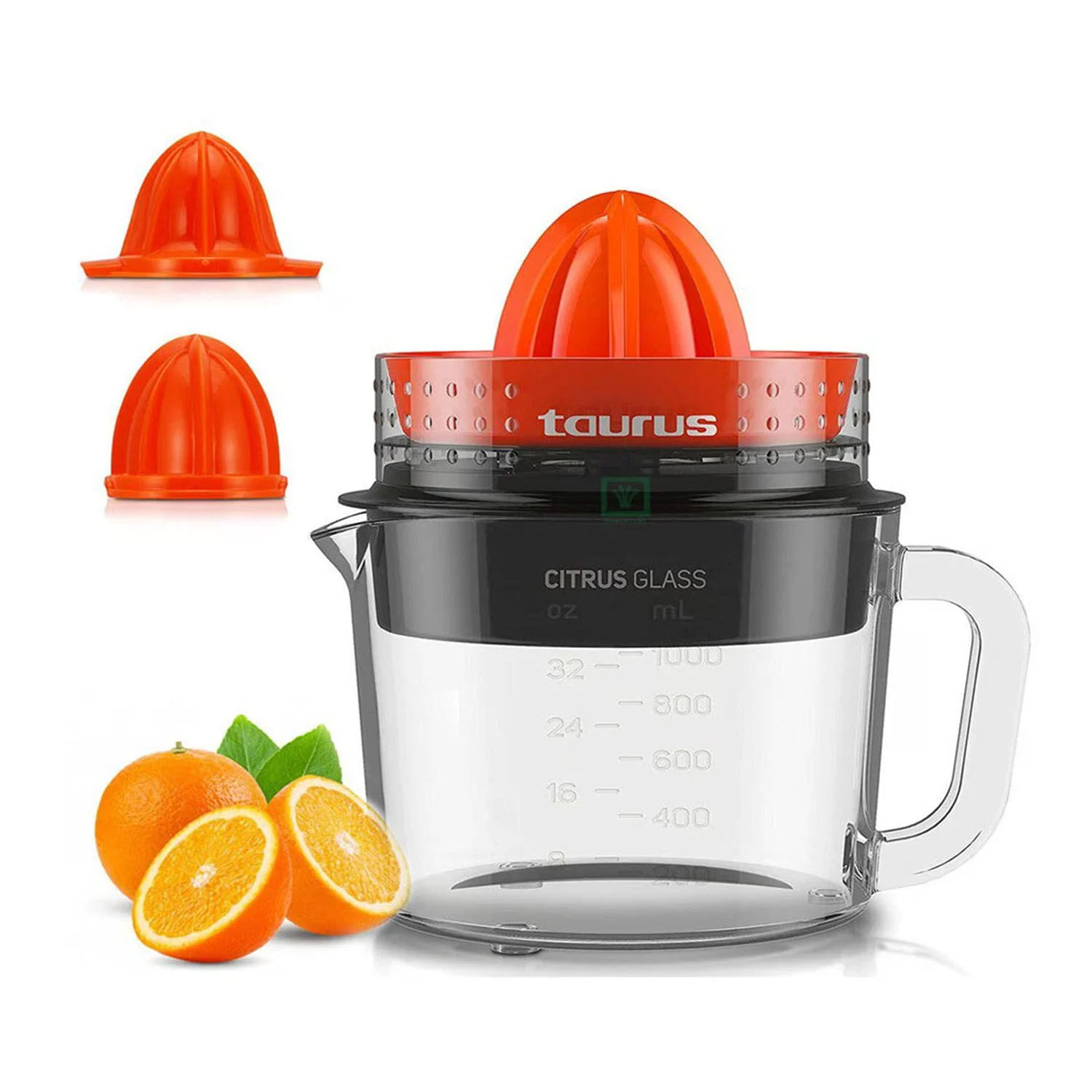 Exprimidor de naranja Taurus IH-CITRIX 30W, 1 litro, cristal resistente, negro