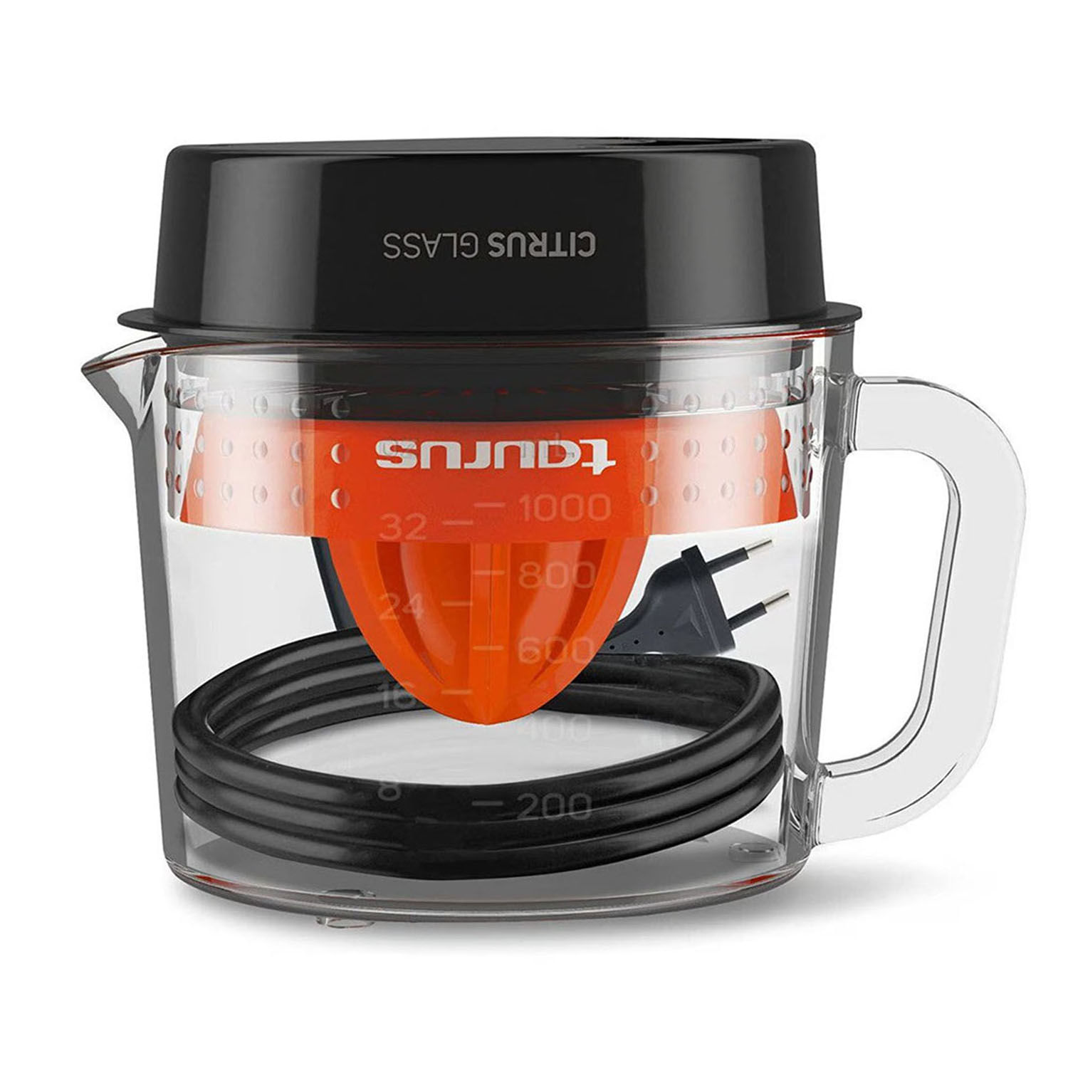 Imagen 2 del producto Exprimidor de naranja Taurus IH-CITRIX 30W, 1 litro, cristal resistente, negro