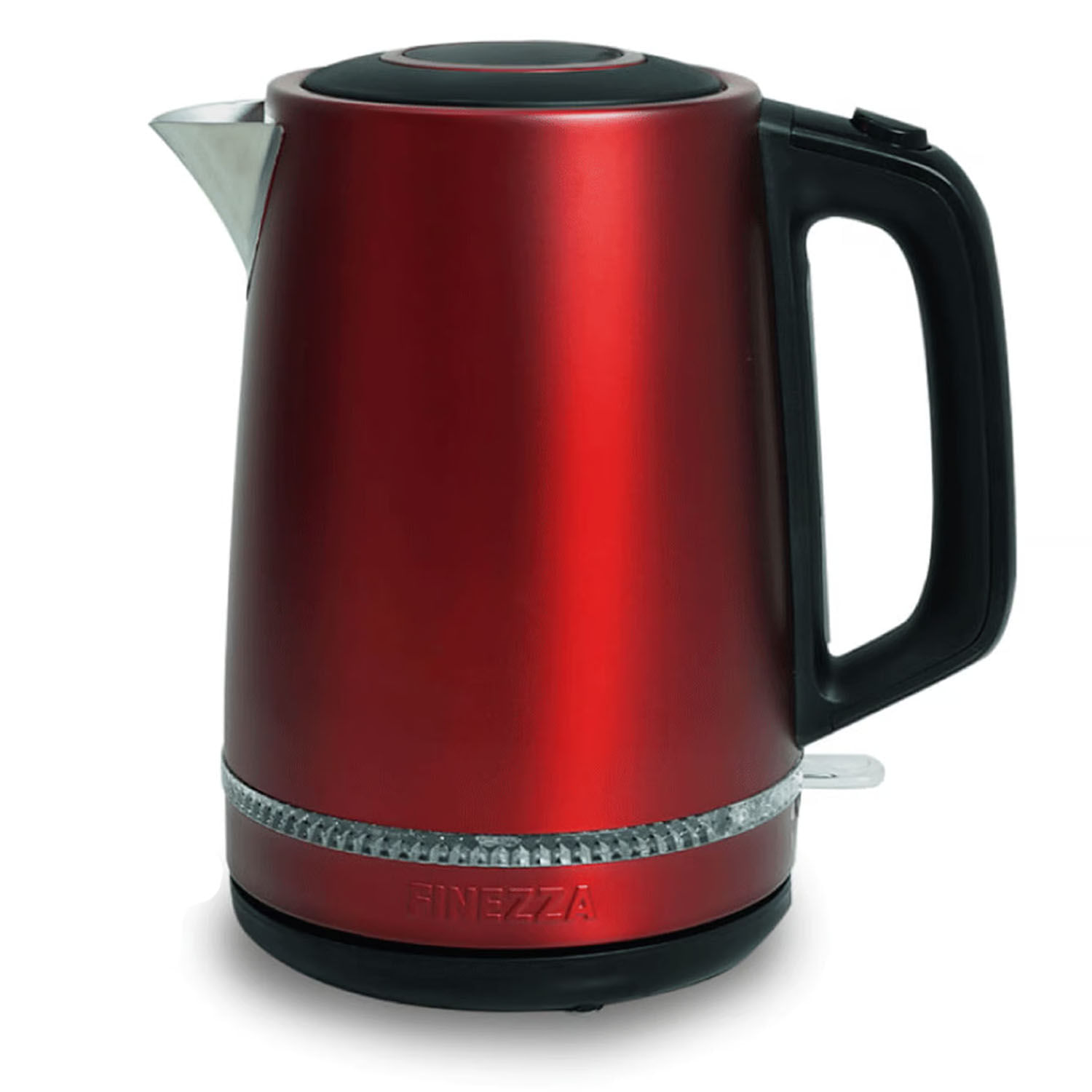 Hervidor eléctrico Finezza CK-678HA 2200W, 2 litros, acero inoxidable, rojo