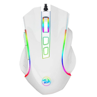 Mouse Redragon Gamer Griffin M607W-RGB 7200 DPI, alámbrico, USB, 7 botones, blanco