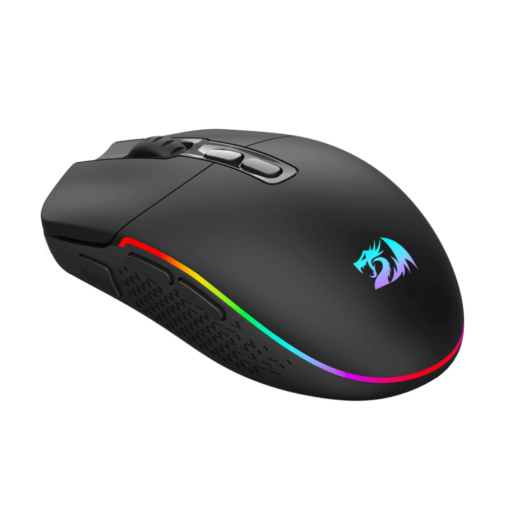 Imagen 2 del producto Mouse Redragon Invader M719RGB-PRO inalámbrico, USB-C, 10000 DPI, 8 botones, iluminación RGB, negro