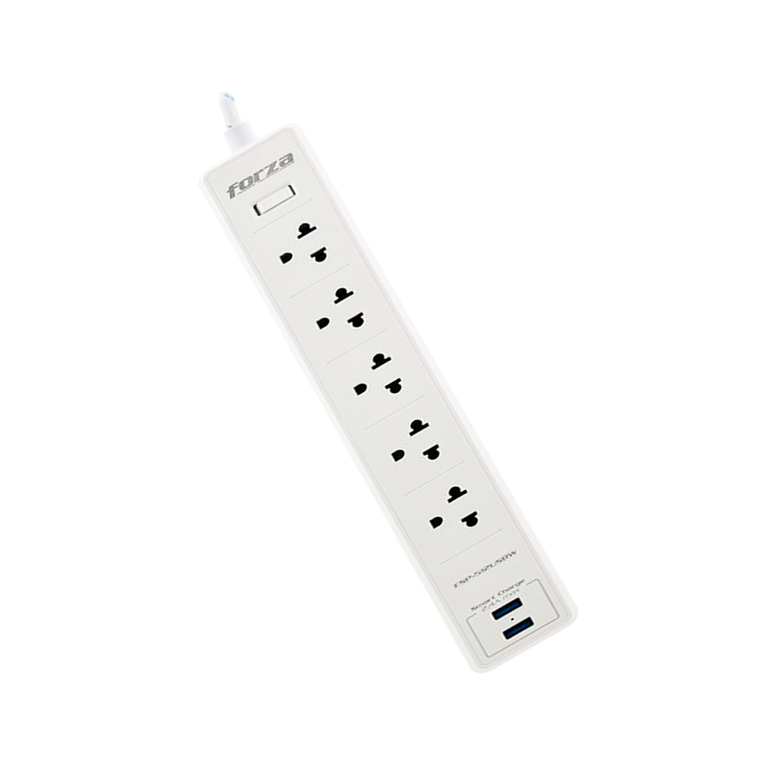 Supresor de picos Forza FSP-512USBW, 220V, 1540W, 5 tomas, 2 puertos USB, blanco