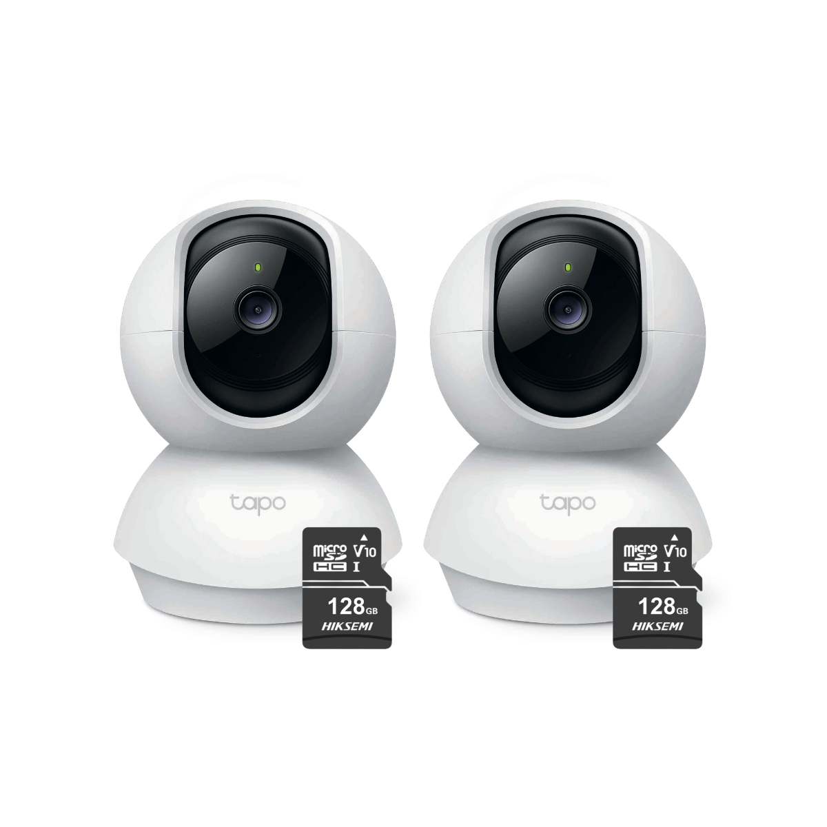 Imagen 1 del producto Kit de 2 cámaras de seguridad Tapo C200, H.264 + Micro SD 128GB, blanco