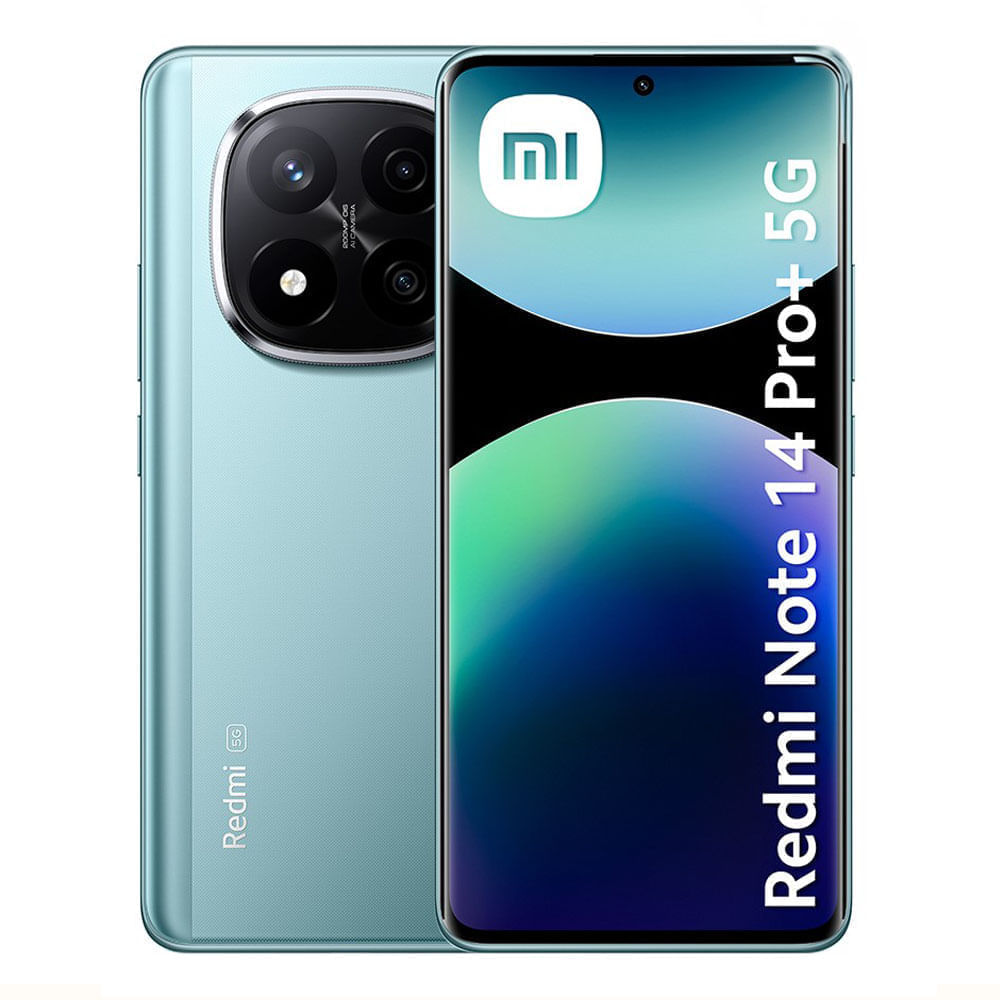 Celular Xiaomi Redmi Note 14 Pro Plus 5G 256GB, 8GB RAM, cámara principal 200MP + 8MP + 2MP, frontal 20MP, 6.67'', azul