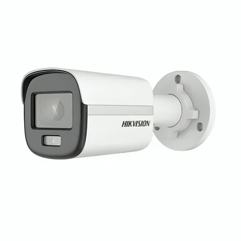 Cámara de seguridad 2MP, Hikvision, visión nocturna, audio integrado, resistente al agua IP67, blanco