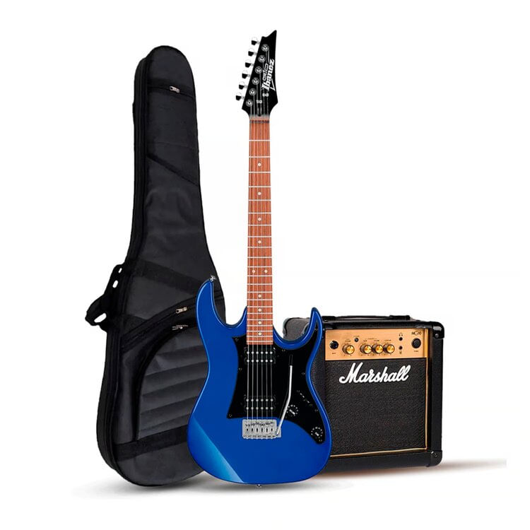 Guitarra eléctrica Gio GRX20 Jewel Blue + Marshall 10W, azul