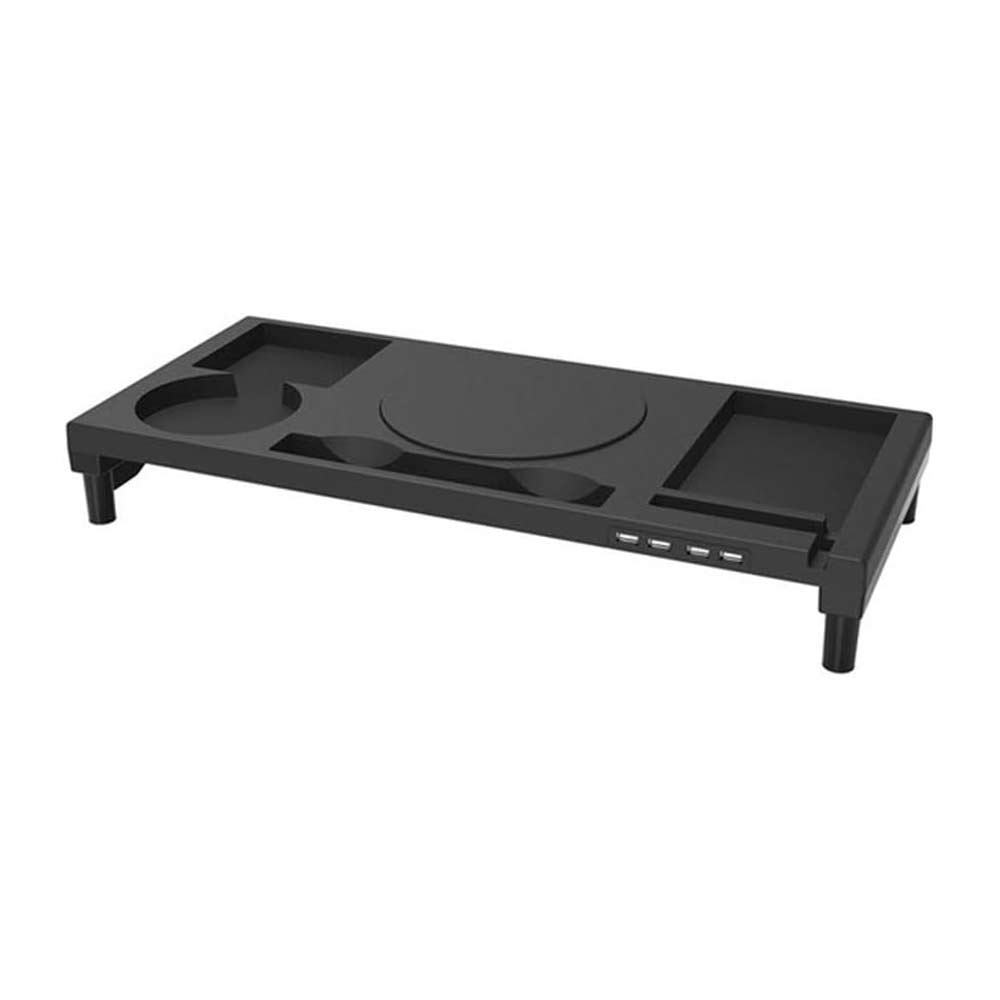 Imagen 2 del producto Base para monitor Westminster L17 con puerto USB, ABS, altura ajustada, diseño ergonómico, negro
