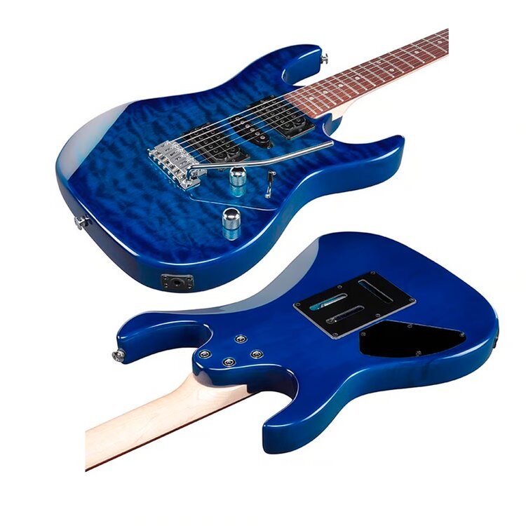 Imagen 2 del producto Guitarra eléctrica Gio GRX70QA transparent blue burst + Marshall 10W