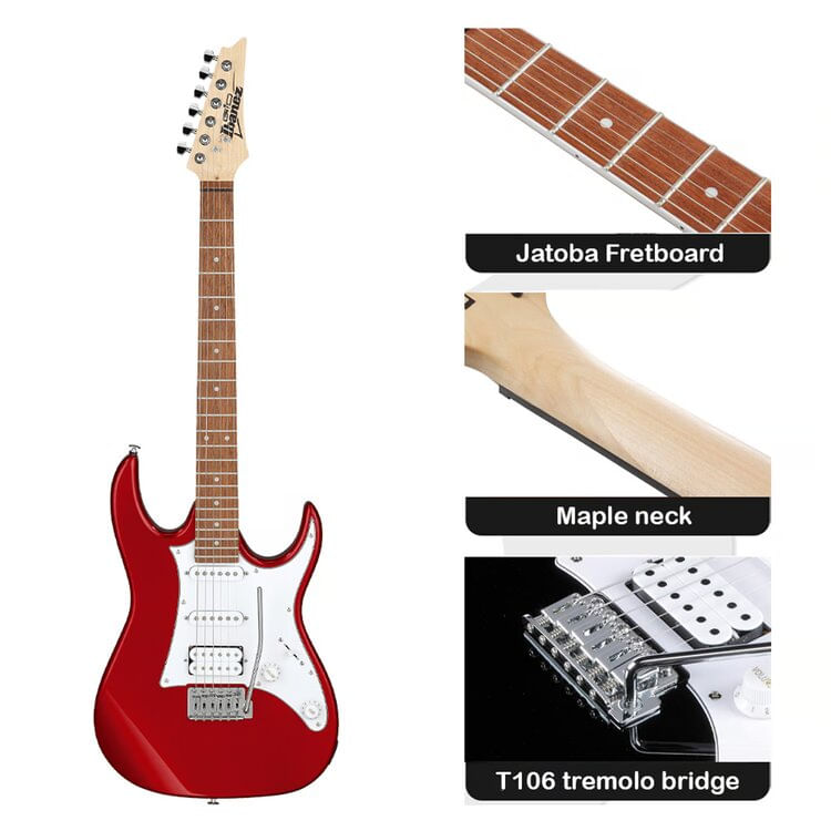 Imagen 2 del producto Guitarra eléctrica Gio GRX40 candy apple + Marshall 10W