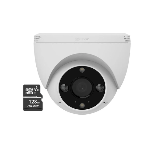 Cámara de seguridad Ezviz H4 2K, para exterior + Micro SD 128GB, blanco
