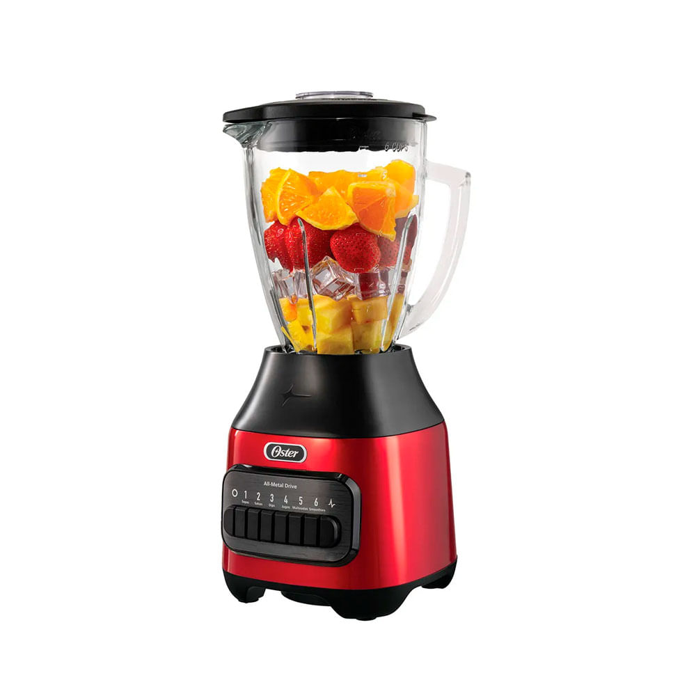Imagen 2 del producto Licuadora Oster BLSTPEG-CPB 800w, 6 velocidades, vaso de vidrio 1.5 litros, rojo