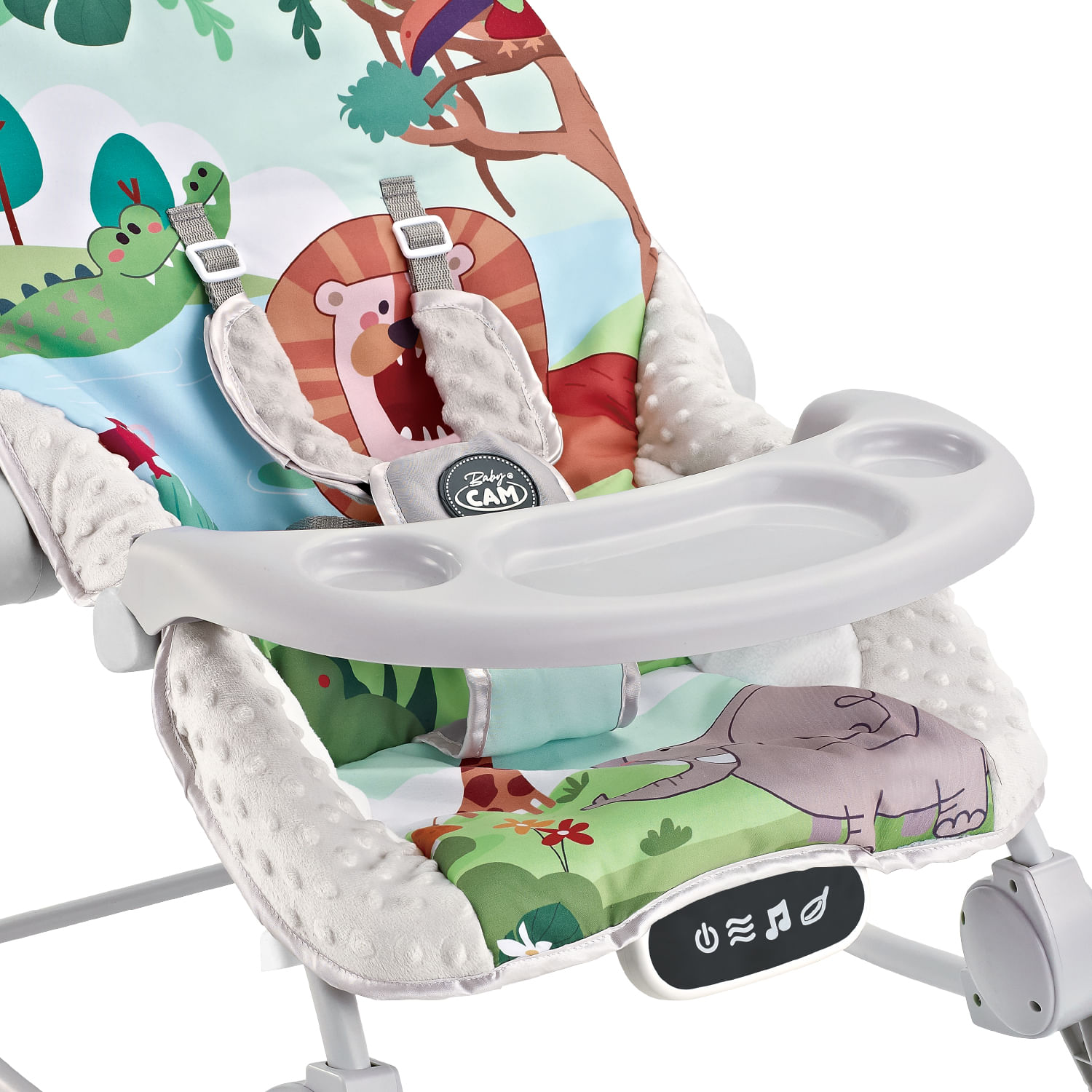 Imagen 2 del producto Silla mecedora Bouncer Baby Cam, táctil, mesa de comer, verde