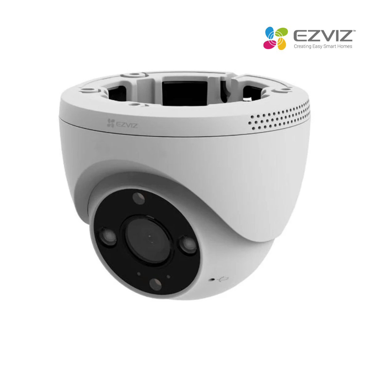 Imagen 2 del producto Cámara de seguridad Ezviz H4 2K, para exterior, visión nocturna + Micro SD 64GB, blanco
