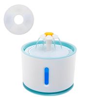 Bebedero fuente de agua PET, 5V, para gatos y perros, celeste