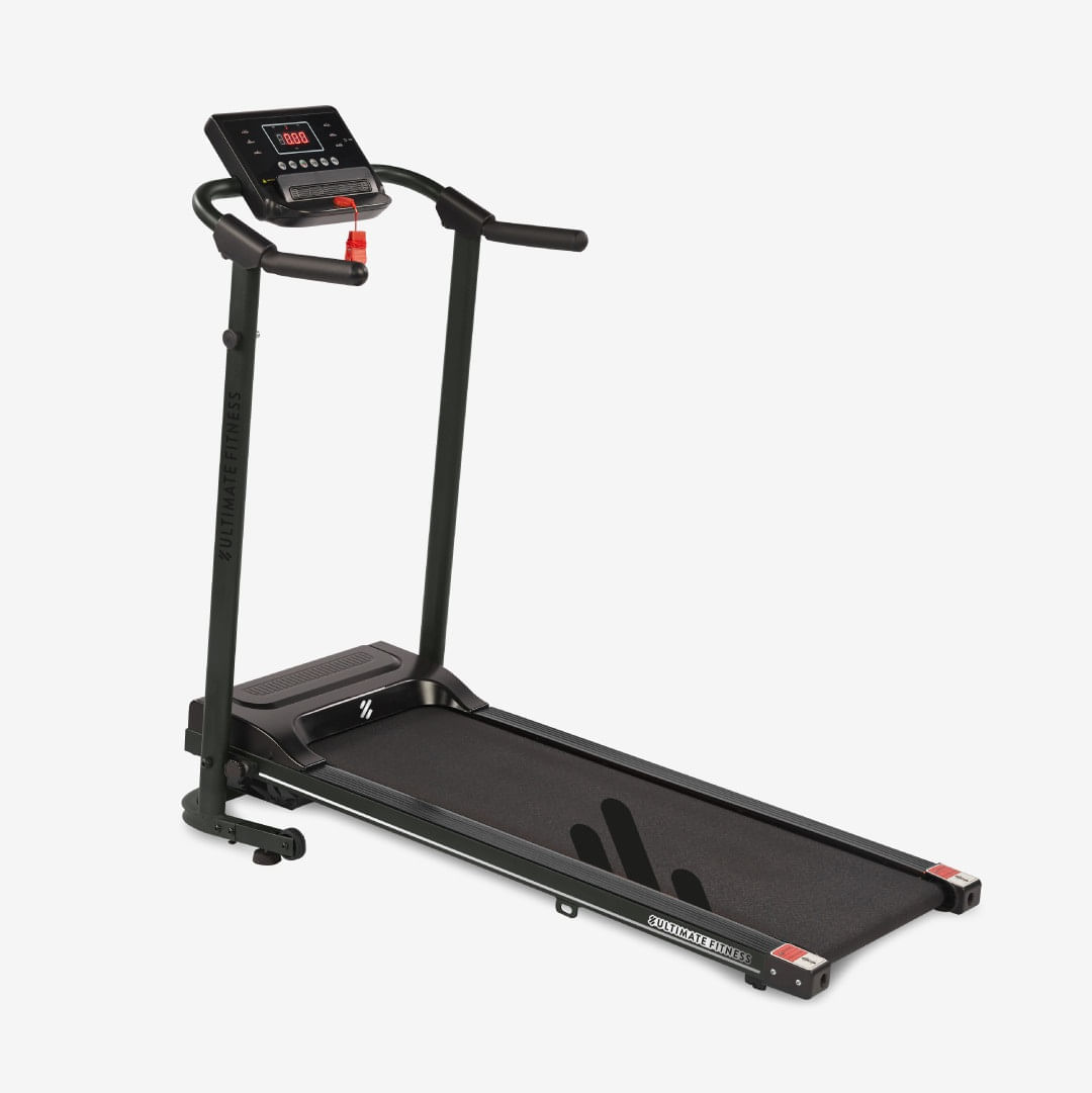 Imagen 2 del producto Trotadora eléctrica E100 MP3 Edition, ultra plegable, motor 1 HP, velocidad 10 KM/H, 12 programas, pantalla LED
