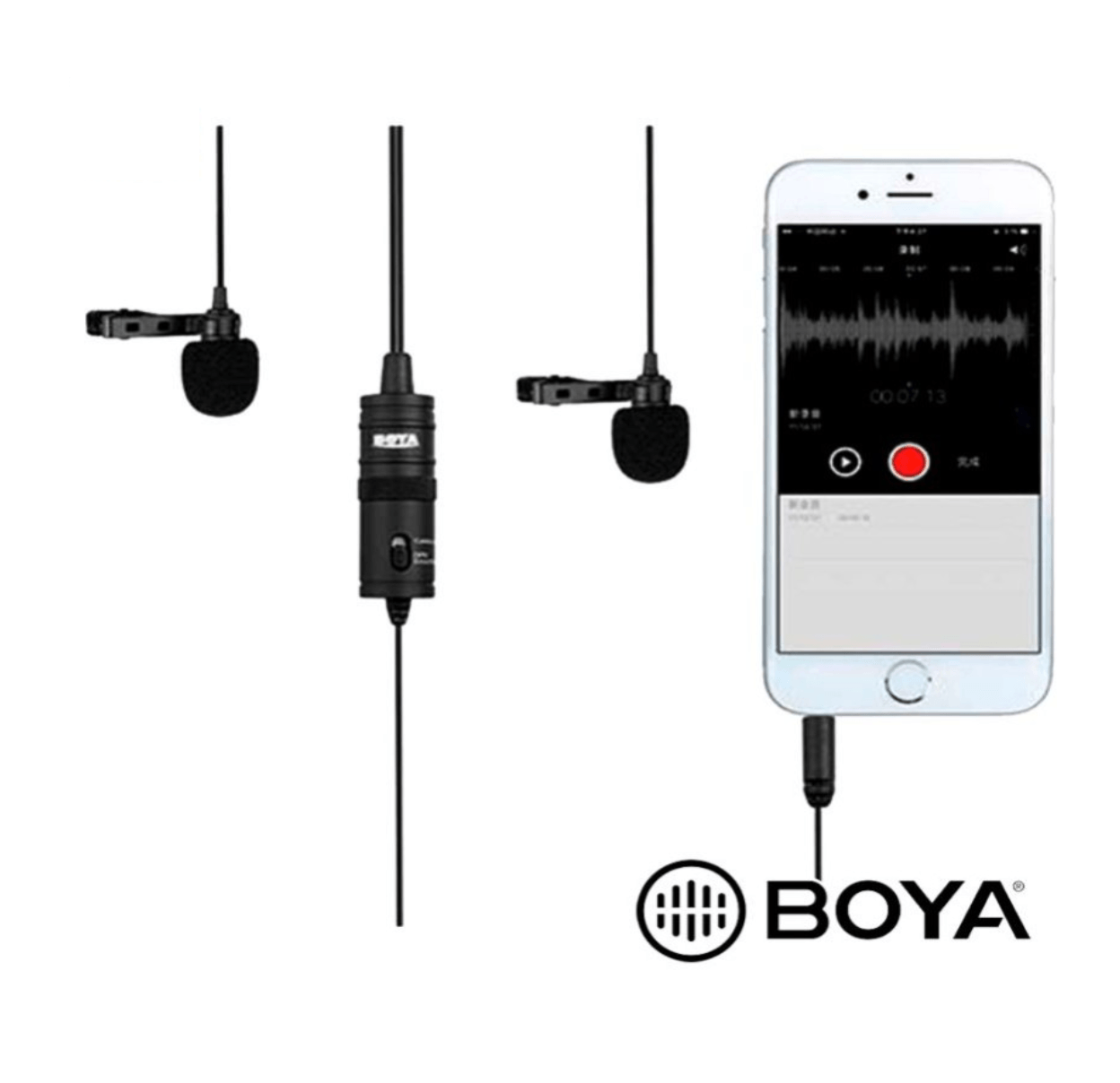 Imagen 2 del producto Micrófono Solapero Boya BY-M1DM Dual Negro