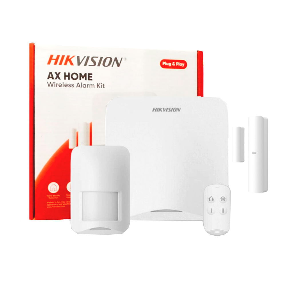 Imagen 2 del producto Kit alarma AX Home Hikvision, Wi-Fi, 4G, 16 zonas, control remoto, sensor PIR, fácil instalación, blanco