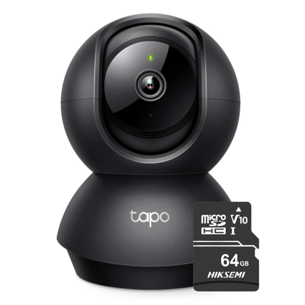 Cámara de seguridad Tapo C211 2K para interiores, negro + Micro SD 64GB - CS-TPC211-SD64