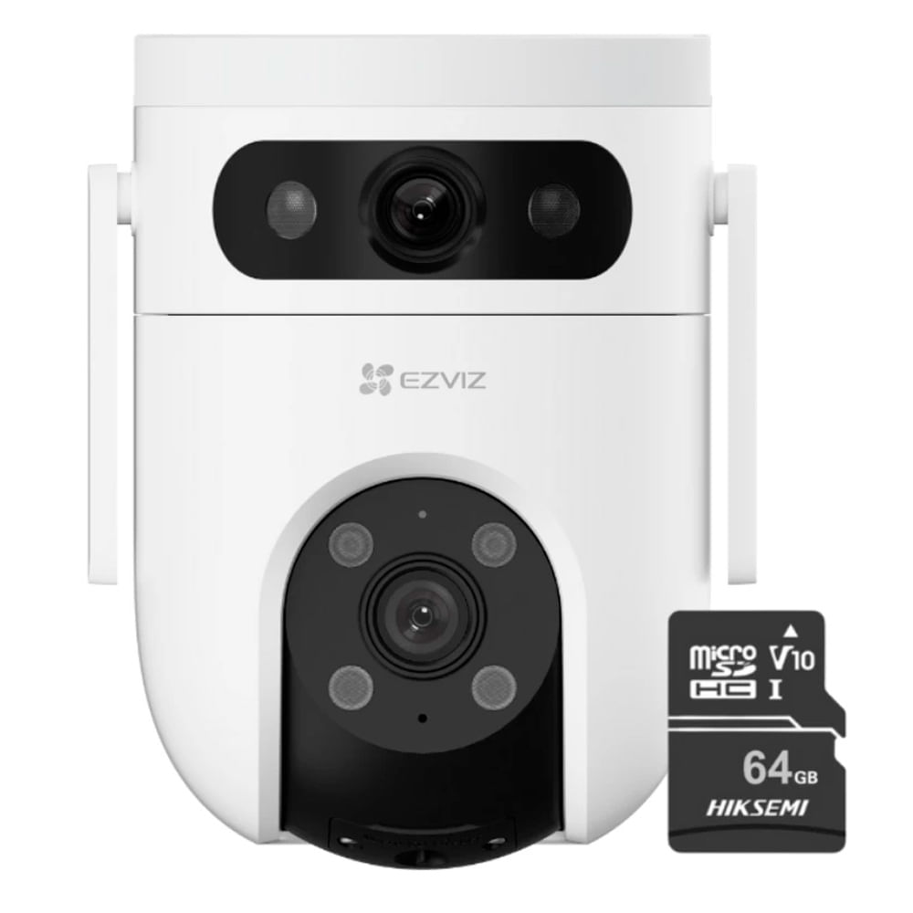 Cámara de seguridad Ezviz para exterior H9C 2K & 2K, blanco + Micro SD 64GB - CS-H9C2K-SD64
