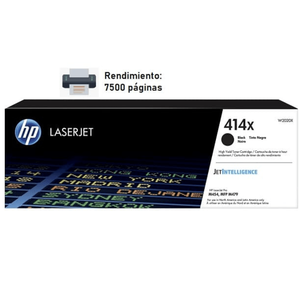 Imagen 2 del producto Tóner HP 414X W2020X, 7500 páginas, negro