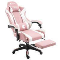Silla gamer Ergonómica Dreizt Shine Series, máx 120 kg, inclinación 155°, color rosado