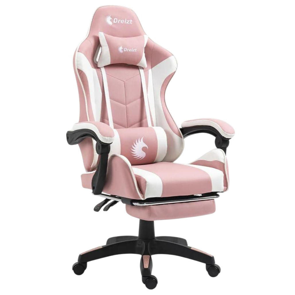 Imagen 2 del producto Silla gamer Ergonómica Dreizt Shine Series, máx 120 kg, inclinación 155°, color rosado