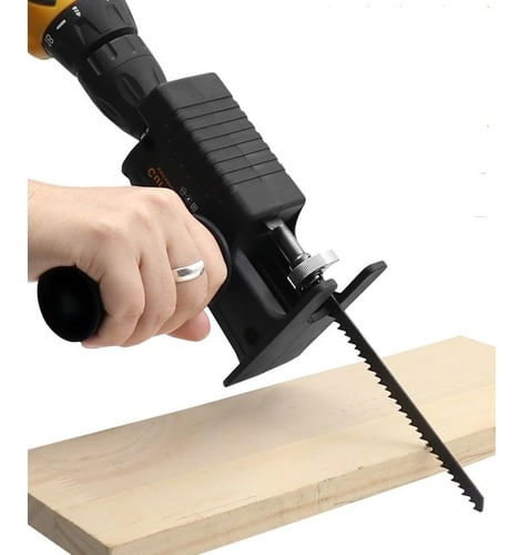 Imagen 2 del producto Adaptador a sierra convertidor para taladro eléctrico, cortes precisos y sencillos, negro