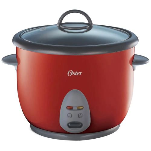 Olla arrocera multiusos Oster CKSTRC1700R 700w, 1.8 litros, función automática, rojo