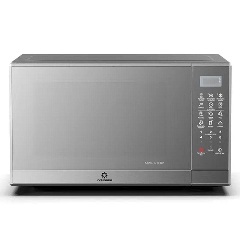 Imagen 1 del producto Microondas Indurama MWI-32TCRP 1000w, 32 litros, alta potencia, funciones inmediatas, plateado