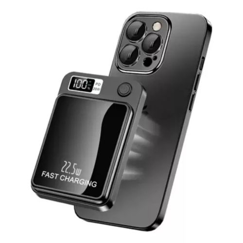 Batería externa magnética Accesorios Group 10000 mah, puerto tipo-C, puerto usb, 20W, negro