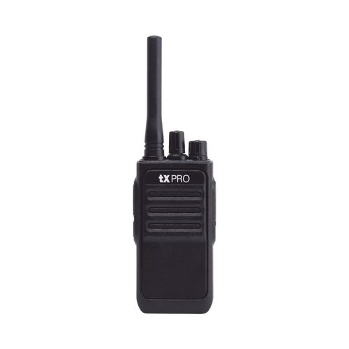 Radio portátil txPRO TX320 UHF, 2W, 400-470 MHz, 16 canales, función Vox, negro
