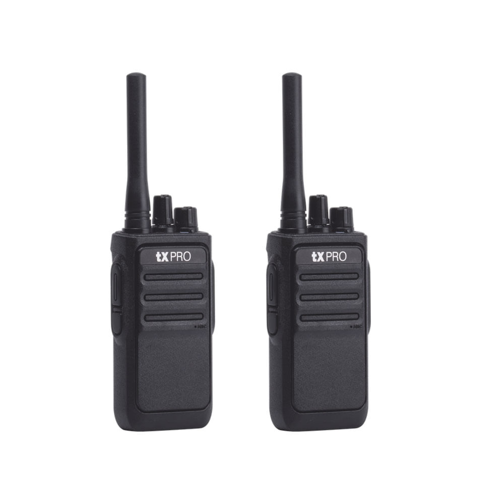Imagen 2 del producto Duo pack de radios portátil txPRO TX320 UHF, 2W, 400-470 MHz, 16 canales, negro