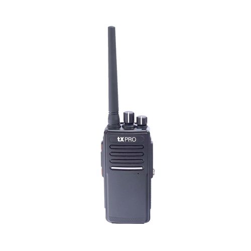 Radio portátil txPRO TX680-UV UHF, 400-512 MHz, DMR, 5W, 32 canales, negro