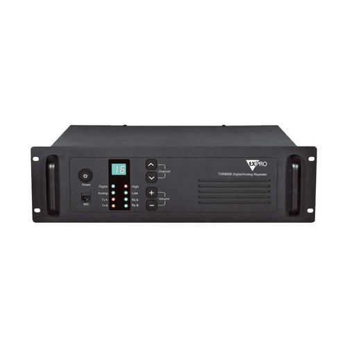Repetidor txPRO TXR8500V VHF, 136-174 MHz, 50W, DMR, doble llamada, negro