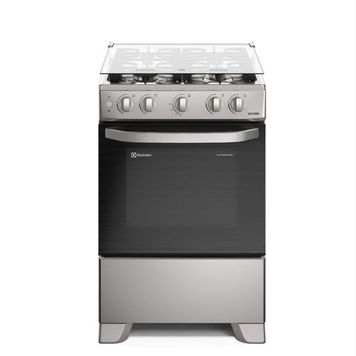 Cocina Electrolux FE4ISR 4 quemadores, Efficient VaporBake, parrilla hierro fundido, plateado