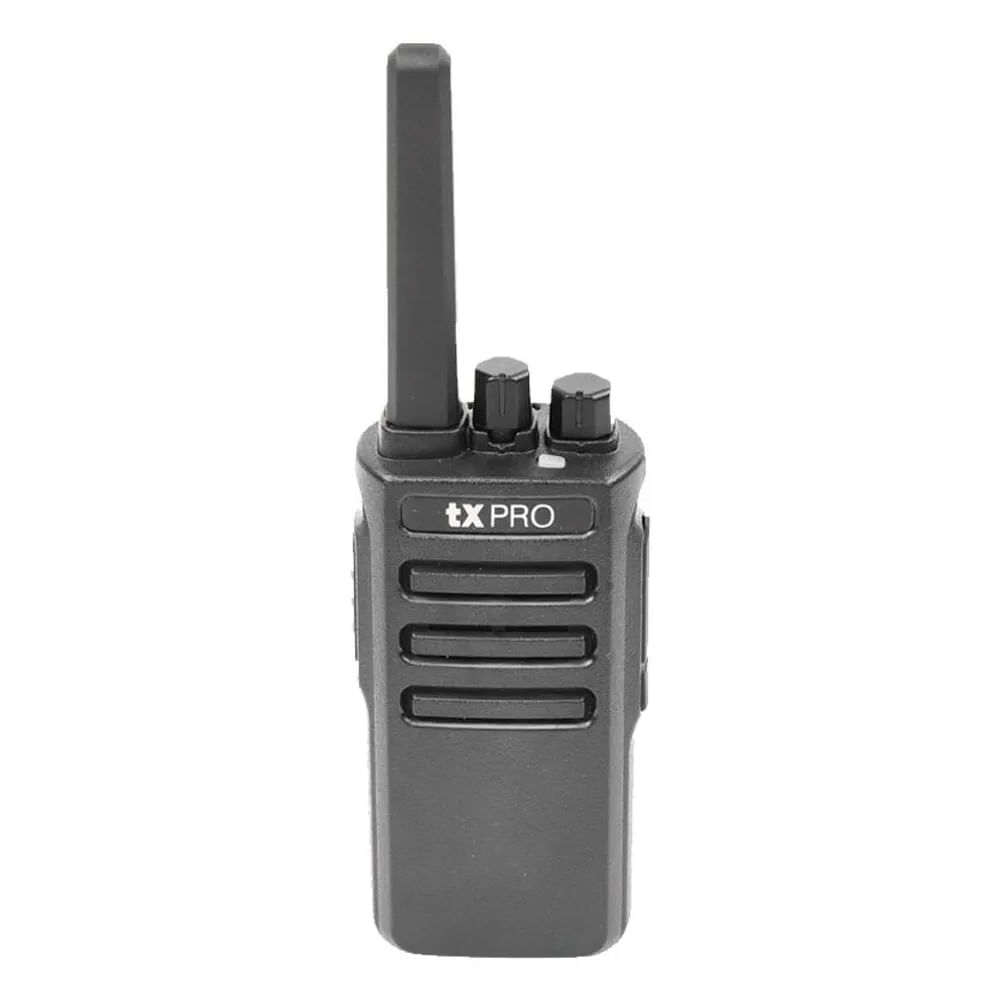 Radio portátil txPRO TX500 VHF, 5W, 136-174 MHz, 16 canales, 2500 mAh, negro