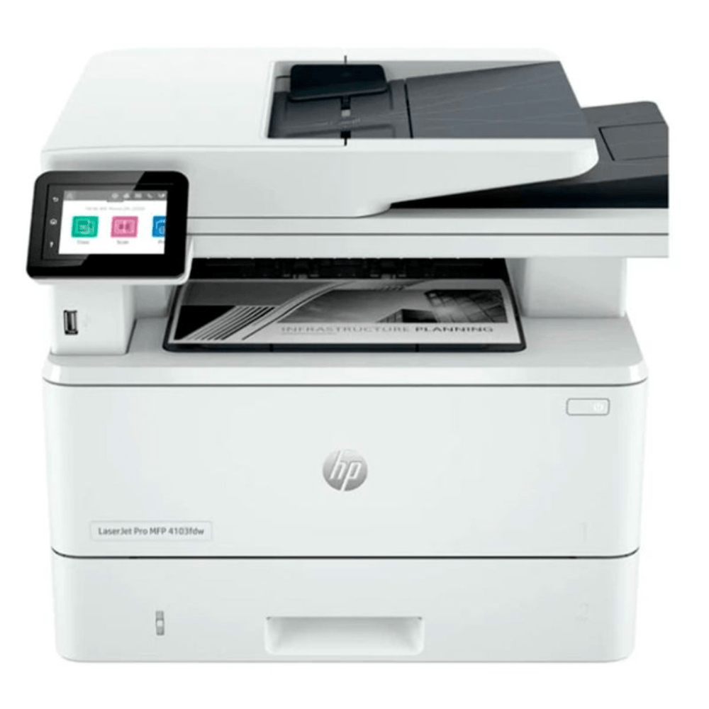 Imagen 1 del producto Impresora multifuncional monocromática HP LaserJet Pro 4103FDW, inalámbrica, Wi-Fi, escáner cartucho de tóner